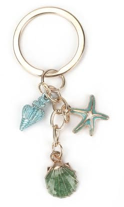 Tranbath Schlüsselanhänger Aus Edelstahl Mit Muschel-Design, Glücksbringer Für Frauen, Geschenke Für Frauen, Personalisierte Glücksbringer Als Geburtstagsgeschenk Für Guter Freund Und Für Schulanfang