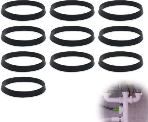 Rubber Washers For Plumbing 40mm 10pcs, Sink Plug Rubber Seal Cone O-Ring Silicone Washer For Water Pipe Sink Pipe Fittings For 1/2 Inch Drain Pipe Odour Trap Siphon