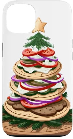 Hülle für iPhone 13 Griechischer Gyro-Weihnachtsbaum