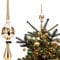 BRUBAKER Weihnachtsbaumspitze Dicker Santa - Christbaumspitze glänzend - 35 cm große Baumspitze Weihnachtsmann - Weihnachtsbaum Spitze - Tannenbaum Deko Weihnachten - Tannenbaumspitze - Gold