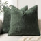 ZWJD Kissenbezug 50x50 2er Set Chenille Kissenbezüge Sofakissen Kissenhüllen Dunkelgrün Dekokissen Weiche Sofakissenbezug für Couch, Bett und Wohnzimmer Heimdekoration Luxus Zierkissenbezüge