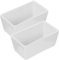 Amosfun Porta Bustine Di Zucchero in Ceramica Da 2 Pezzi Ciotola Rettangolare Per Caramelle Piatto Per Salsa Bianca Contenitore Multifunzionale Per Lo Zucchero Per La Cucina