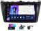 ZZPHKK Android 13 Car Radio für Mazda 6 Ⅱ GH 2007-2012 Wireless Carplay Android Auto 9 Zoll Touchscreen DSP Multimedia Player GPS Navigation Bluetooth FM/RDS SWC + Reversing Camera + DVR(NF-4)