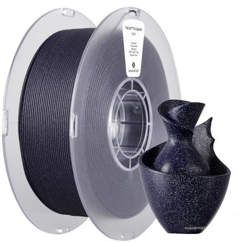kexcelled PLA Galaxie Lila Sparkle Glitter Filament 1,75mm Glänzende Funkelnde Oberfläche 3D Druck Material +/- 0,03mm 1kg Spule für Dekorative Modelle FDM 3D Drucker