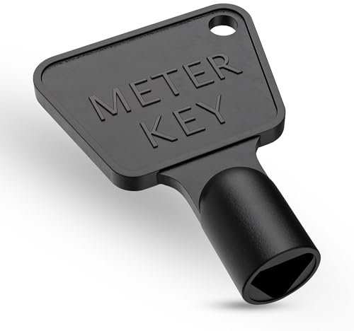 Trimming Shop 1 x Plastic Utility Meter Box Key – Gas & Electric Meter Key with Triangular Socket – Black Durable Meter Cupboard Key for Commercial Bin Lock Access