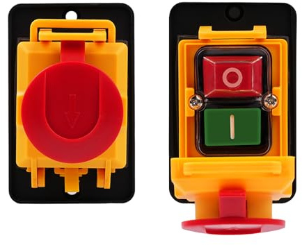 Wattive Interruttore a Pulsante Elettromagnetico KJD22 6 PIN Interruttore di Sicurezza, Interruttore Magnetico 250V 12(10) A Interruttore Industriale IP54 Impermeabile Interruttore Macchina Sicurezza