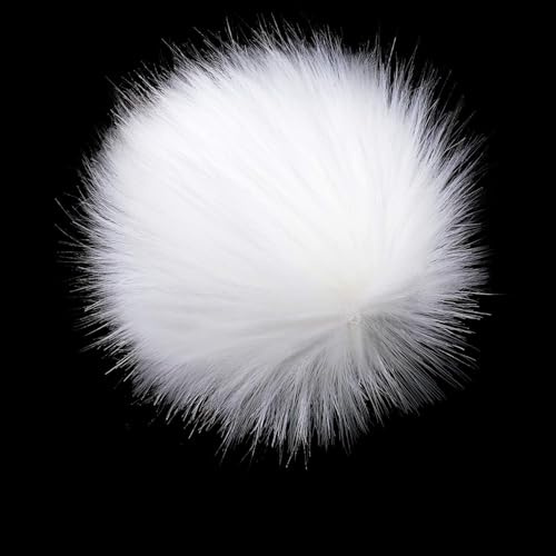 Nocyclonic Fellbommel für Mützen, 12cm Abnehmbare Mützenbommel, mit Druckknöpfen Bommel für Mützen, Passendes Nähset, für Mützen, Stricken, Schals (5PCS,09)