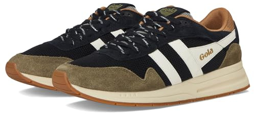 Gola Men's Delta Chambray, Black/Khaki/Off White, 9.5