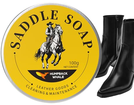 Sattelseife für Leder – 00g Stiefel Reinigung Pflege Salbe, Lederpflege & Reinigungscreme für Stiefel, Sättel, Couch, Jacken, Handtaschen | 100 g Salbe für Reiter, Auto-Enthusiasten, Möbel und Sammler
