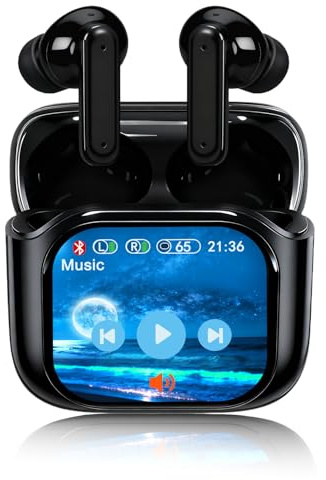 AI Cuffie Traduzione, Cuffie con Traduzione Simultanea in Tempo Reale | Earbuds In Ear Traduttore con Touch Screen 156 Lingue Cuffie Traduttori in Tempo Reale con ANC Mic & App per Viaggio/Negozio