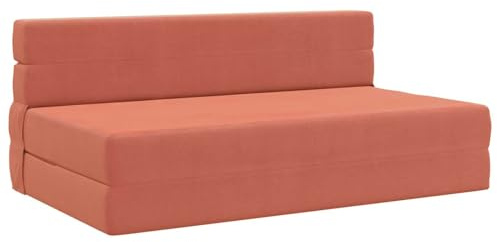 vidaXL Klappsofa Bett Rot-Orange 152 x 86,5 x 60 cm Stoff