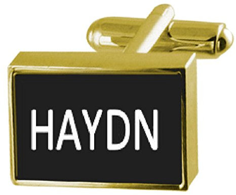 Haydn Manschettenknöpfe, graviert, goldfarben