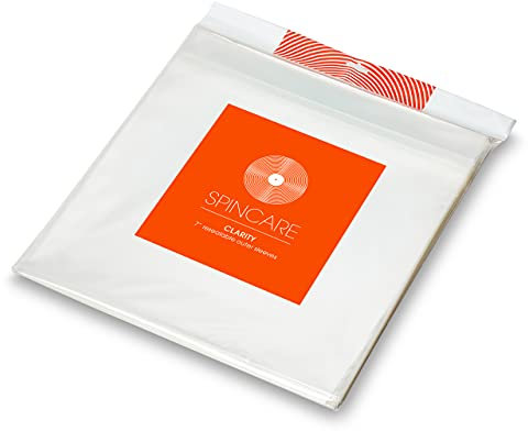 50x 7 Inch Resealable Clear Outer Vinyl Record Sleeves | Clarity Blake Covers Fit 7 Singles, 45s & EPs