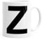 MoonWorks Kaffee-Tasse Buchstaben Buchstabe Arial Bold glänzend Kaffeetasse Teetasse Keramiktasse Z weiß Unisize