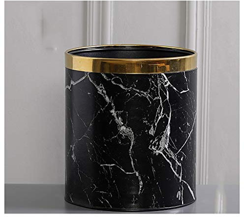 CXD Poubelle Ronde Petite, Poubelle 6L / 1,3 pour marbre de la Chambre à Coucher, Poubelle dissimulée Bin Poubelle de Rangement pour Cuisine, Salle de Bain, Bureau, Salle de Bain