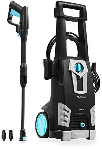 Cecotec Idropulitrice HidroBoost 1800. 1800 W, Pressione massima 135 bar, Portata massima 468 l/h (7,8 l/min), Raggio d'azione +11m, Filtro anti-impurità, Ugello regolabile, Maniglia e ruote