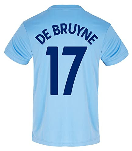 Manchester City FC - Herren Trainingstrikot aus Polyester - Offizielles Merchandise - Geschenk für Fußballfans - Himmelblau - De Bruyne 17 - L