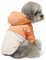 Dociote Hund Wintermantel Winterjacke mit Kragenloch & Kapuze Baumwolle Gepolstert Hundemantel Weste für kleine Hunde M Orange