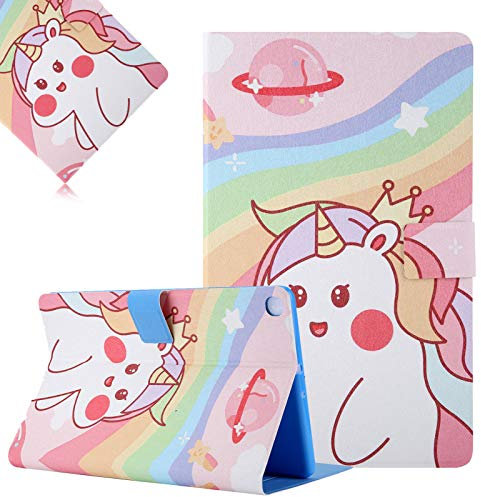Custodia per Samsung Galaxy Tab A7 10,4 pollici 2020 (SM-T500 / T505), in pelle PU dipinta ultra sottile leggera Smart Cover Folio Flip Cover Custodia Magnetica con Auto Sleep/Wake - Unicorno