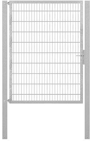 Alberts 635350 Einzeltor Flexo Plus mit Zubehör | verschiedene Breiten und Höhen | Pfostenstärke 100 x 100 mm | feuerverzinkt | Breite 150 cm | Höhe 200 cm