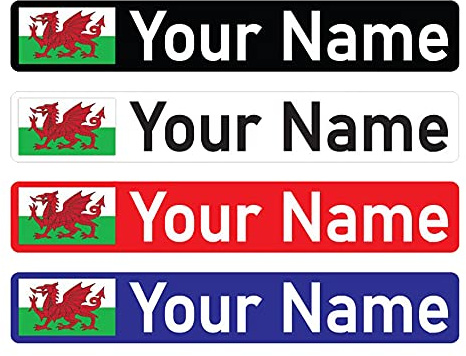 Packwith Pack of 10 Wales Customised Bike Frame Stickers (60 x 10 mm) Waterproof Bike Frame Decals for Motorcycle