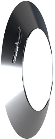 Kratki Rosetta da parete 150 per camino a gas, in acciaio inox, spessore parete 0,4-0,5 mm, elemento di scarico e camino per temperature fino a 450 °C