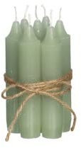 NaDeco Dinner-Kerzen, Höhe 11cm, 7 Stück, 13 Farben zur Auswahl | Spitzkerze | Pencil Candle | Stabkerze | Durchgefärbte Stabkerzen | Taper Candle | Vintage Kerzen, Farbe:Mint Grün