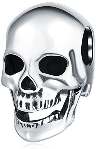 Skelett Schädel Charms passt Pandora Halloween Armband, Zucker Skeleton Skull antike Perlen in 925 Sterling Silber, Dia De Los Muertos Charm Geschenke für Freunde/Jungen/Mädchen