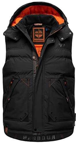 STONE HARBOUR Herren Steppweste mit Abnehmbarer Kapuze Egoor S-3XL