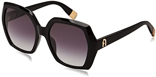 Furla Sfu620 Occhiali, Nero luccicante, 60 Donna