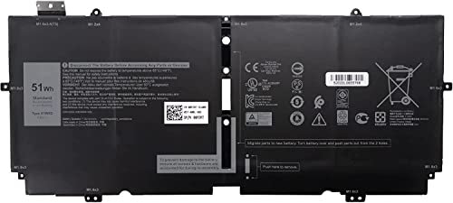 X1W0D 52TWH XX3T7 0XX3T7 00FDRT X1WOD MM6M8 0MM6M8 Laptop Batteria Compatibile con Dell XPS 13 7390 2-in-1 / XPS 13 9310 2 in 1 P103G P103G001 P103G02 Series(7. 6 V, 51 Wh)