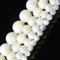HAAMIIQII 35pcs 10mm Nacre Blanche naturelle perles de coquille véritable rond lâche perles de pierres précieuses fabrication de bijoux bricolage bracelet collier