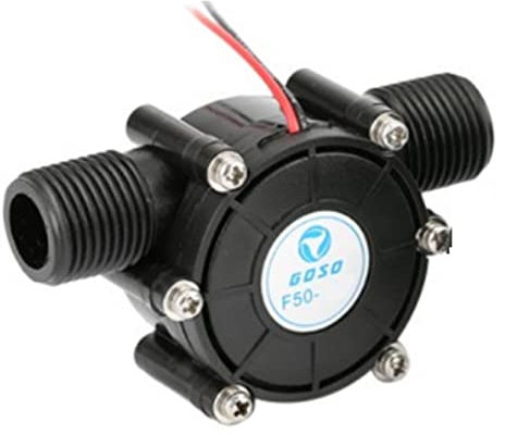 -J - Generador hidráulico de 12 V 10 W CC generador de flujo de agua generador de turbina hidroeléctrico grifo flujo de agua hidráulico DIY