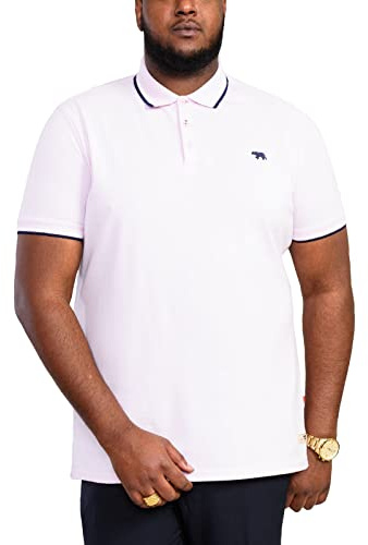 D555 Mens Hamford Big Tall Pique Polo Shirt - Pink - 4XL