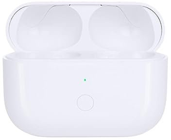 LMK 1st and 2nd Generation Wireless Charging Case Compatible with AirPods Pro, 660mAh Built In Battery Replacement Case with Bluetooth Pairing Sync Button, Supports Wired and Wireless Charging, White