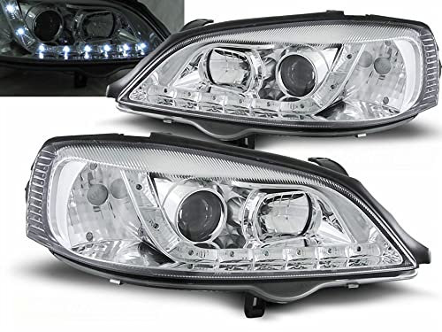 Tuning-Tec Für Opel Astra G Led Scheinwerfer in chrom 1997-2004