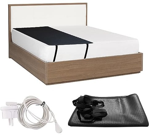 Erdungsbettlaken Erdungsmatte Elektrosmog Abschirmung Bett Earthing Matte für Besseren Schlaf,68x185cm Erdung Bettlaken mit EU Erdungskabel
