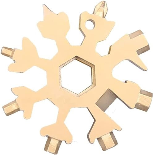 Schneeflockenschlüssel, 18-in-1-Schneeflocken-Multifunktionswerkzeug, Multifunktionswerkzeug, Schneeflockenschlüssel, tragbarer bunter Schraubenschlüssel, Handwerkzeuge aus Edelstahl, Mini-Schraubendr