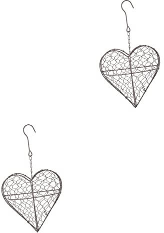ABOOFAN 2stücke Hängender Blumenkorb Herzform Für Wanddekoration Im Garten Balkon Oder Zuhause Für Sukkulenten Und Andere Pflanzen