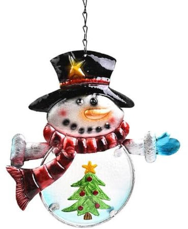 Weihnachten Schneemann Santa Windspiele Mit Metallglocken Weihnachten Urlaub Party Indoor Outdoor Hängende Dekoration Für Baum Weihnachtswindspiele Für Draußen
