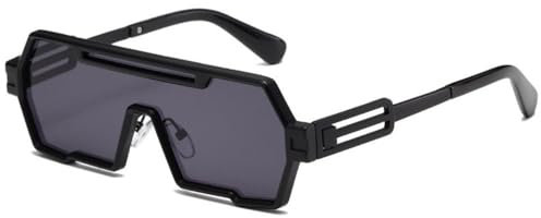 MUTYNE Metall-Punk-Sonnenbrille für Herren, Vintage, quadratisch, Steampunk, modische Brille, übergroße Farbtöne, G01, Einheitsgröße