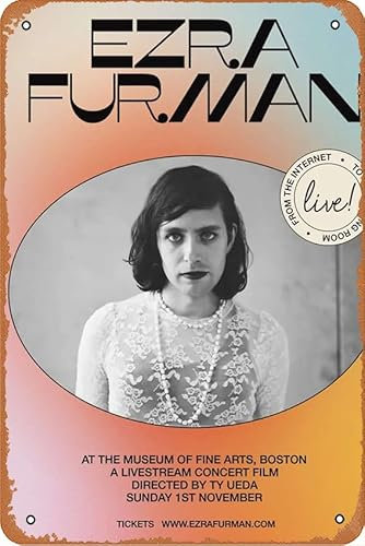 ROKOL Ezra Furman Live From The Museum of Fine Arts Filmposter Home Wall Art Decoration Retro Metal Tin Sign 20,3 x 30,5 cm