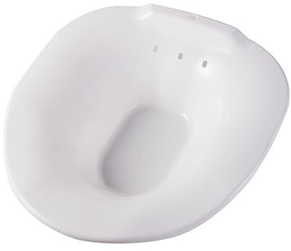 CLISPEED Pflegebecken Toilettensitze Über Dem Toilettenbad Toilette Nach Der Geburt Sitzbad Über Der Toilette Sitzwanne Für Toilettensitz Spüler Männer Und Frauen Besondere Weiß Silberion
