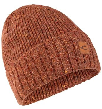 camel active Herren Beanie mit hochwertiger Merino- und Alpakawolle Rot, Menswear-OS