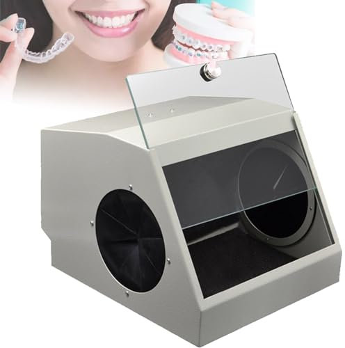 Qiang Staubabscheider Für Dentallabore,Modulare Strahlkabine Vakuum-Absaugbox Mit Luftabsaug- Und Filtergerät,Für Zahnersatz,Schmuck,Jadeschnitzerei ätzen Und Läppen