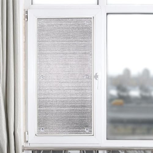Aluminisierte Fensterfolie,Sonnenschutz-Wärmedämmfolie Für Fenster,Wärmereflektierende Folie,Doppelte Aluminiumfolienaufkleber,Sonnenzimmer Glas Sonnenvisier,WxH-30x200cm(12x79in)