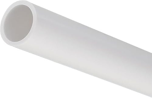 MACHSWON PVC-Rohr, 16 mm Innendurchmesser, 20 mm Außendurchmesser, 200 mm Länge, rund, starres Kunststoffrohr, hohe Schlagfestigkeit, für Abflussrohr, Kabelmuffe (weiß)