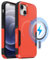MOBESV Magnetisch Hülle für iPhone 13 / iPhone 14 6,1 Zoll, Handyhülle kompatibel mit MagSafe, Matte Stoßfeste Cover, Orange
