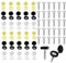 60 Pcs 304 Stainless Steel car number plate screws and caps, License Plate Screw Caps Car Fixing Kit, Car Number Plate screws and caps,White, beige and Black