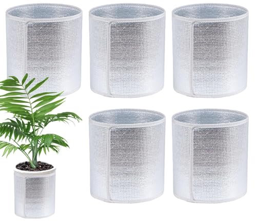 Winter-Schutzhülle für Blumentöpfe, Outdoor-Blumentopf-Schutzbeutel, 5 x dicke Winterschutz-Topfpflanzensäcke, frostsicher, isoliert, für den Außenbereich, Obsttöpfe, Pflanzen, Sträucher